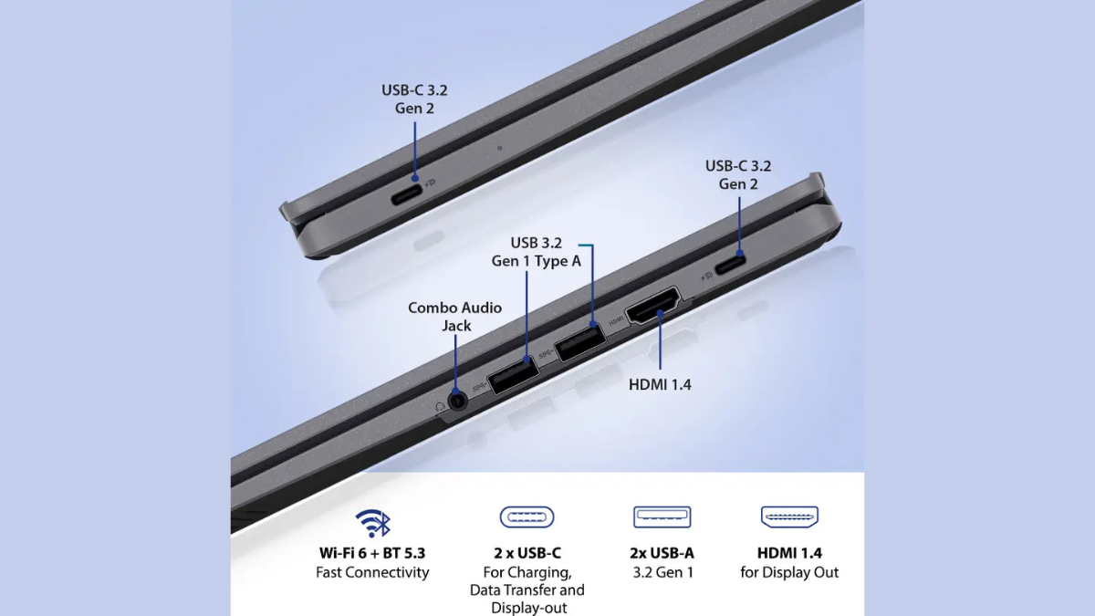 ASUS Chromebook Plus Intel Core i3 12th Gen 1215U