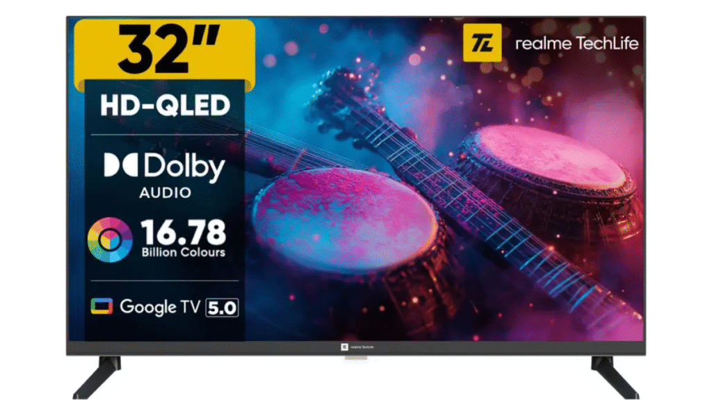Realme TechLife 32 inch QLED HD Ready Smart Google TV
