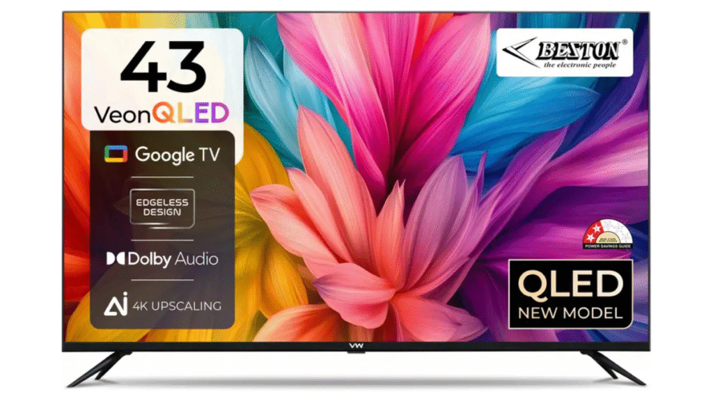 BESTON 43 inch QLED Ultra HD 4K Smart Google TV