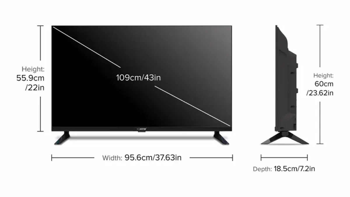 BESTON 43 inch QLED Ultra HD 4K Smart Google TV