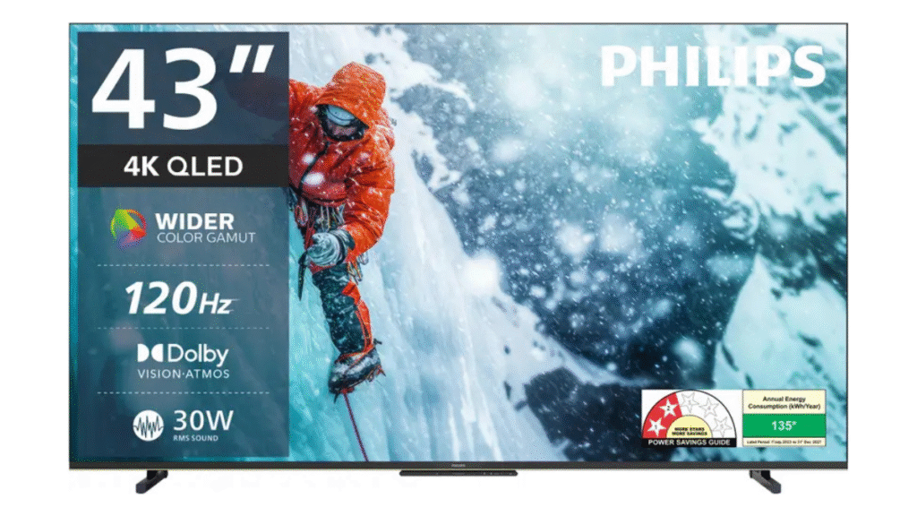 Philips 43 Inch QLED Ultra HD 4K Smart Google TV 2025 Edition