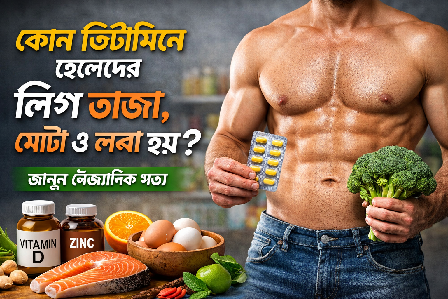 কোন ভিটামিনে ছেলেদের লিঙ্গ তাজা, মোটা ও লম্বা হয়