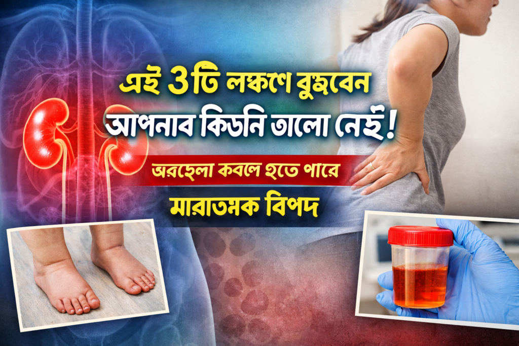 কিডনি খারাপ হওয়ার ৩টি সতর্ক সংকেত – সময় থাকতে জেনে নিন
