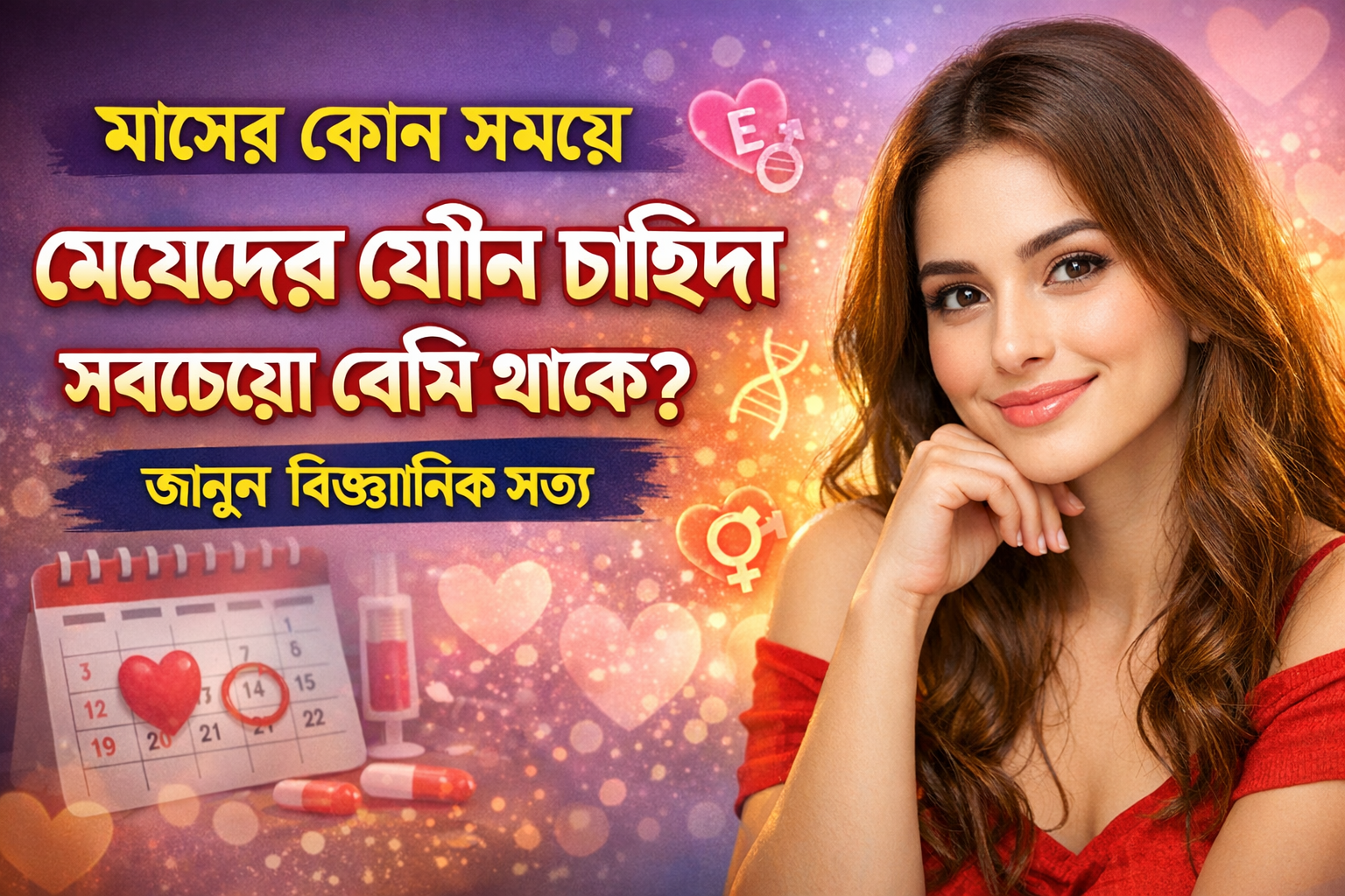 মাসের কোন দিন মেয়েদের যৌন উত্তেজনা বেশি থাকে